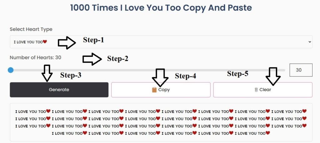 1000 Times I Love You Too Copy And Paste