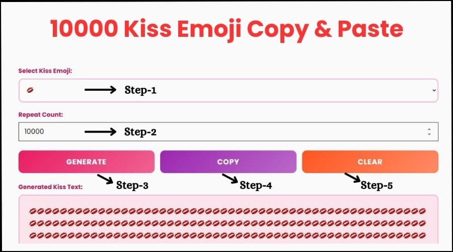 10000 Kiss Emoji Copy